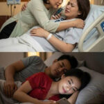 Tùng im lặng. Sự im lặng quặn lên như một cơn bão không tiếng sét. Tôi sợ anh sẽ sụp đổ. Nhưng anh chỉ ngồi đó, hai tay ôm đầu, nước mắt chảy dài